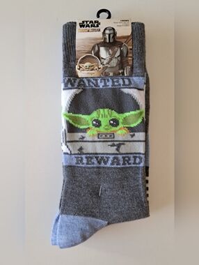 Disney Star Wars The Mandalorian Crew 2 Pair Socks